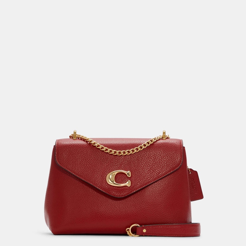 Coach Tammie Cherry Red Leather Shoulder Bag